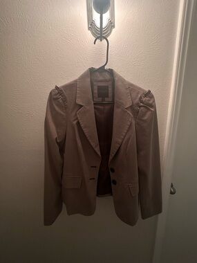 The Limited Taupe Tailored Blazer with Subtle Puff Shoulders